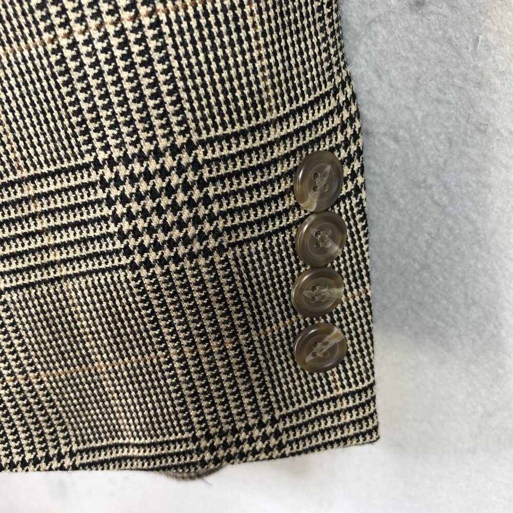 Lauren Ralph Lauren Blazer Mens 43R Brown Wool Glen Plaid Sport Coat Jacket - Picture 16 of 16